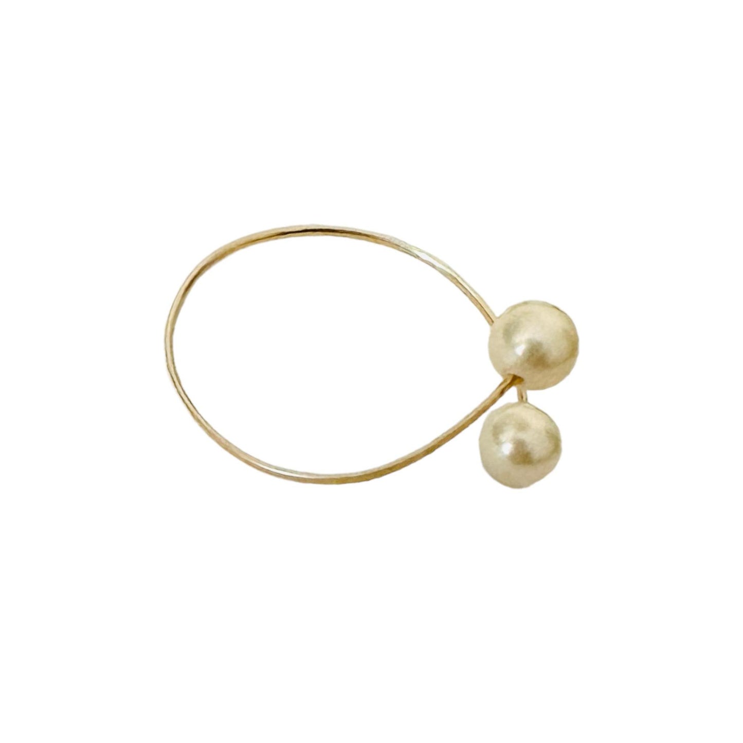 Duo Adjustable Pearl Ring