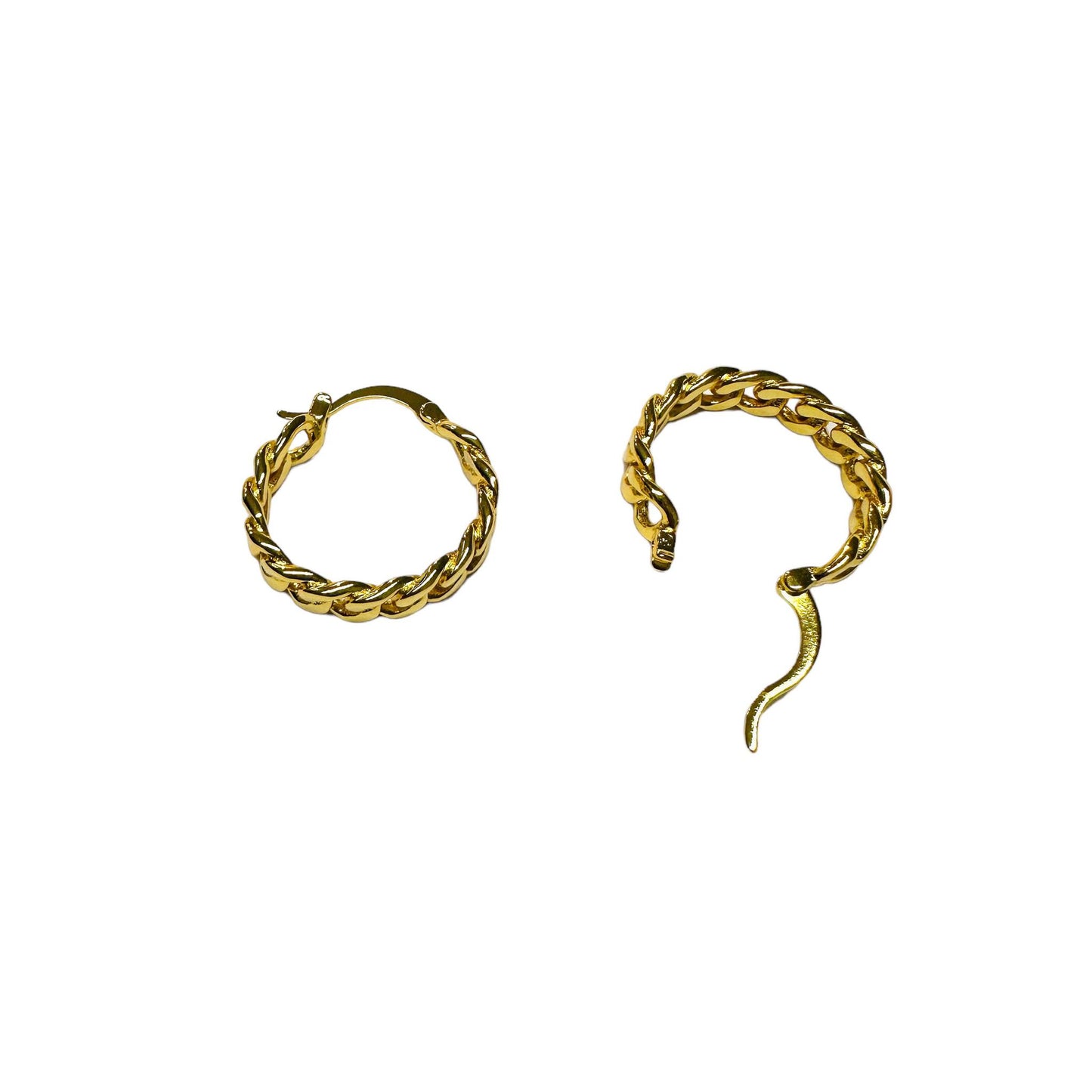 Gold Chain Hoops