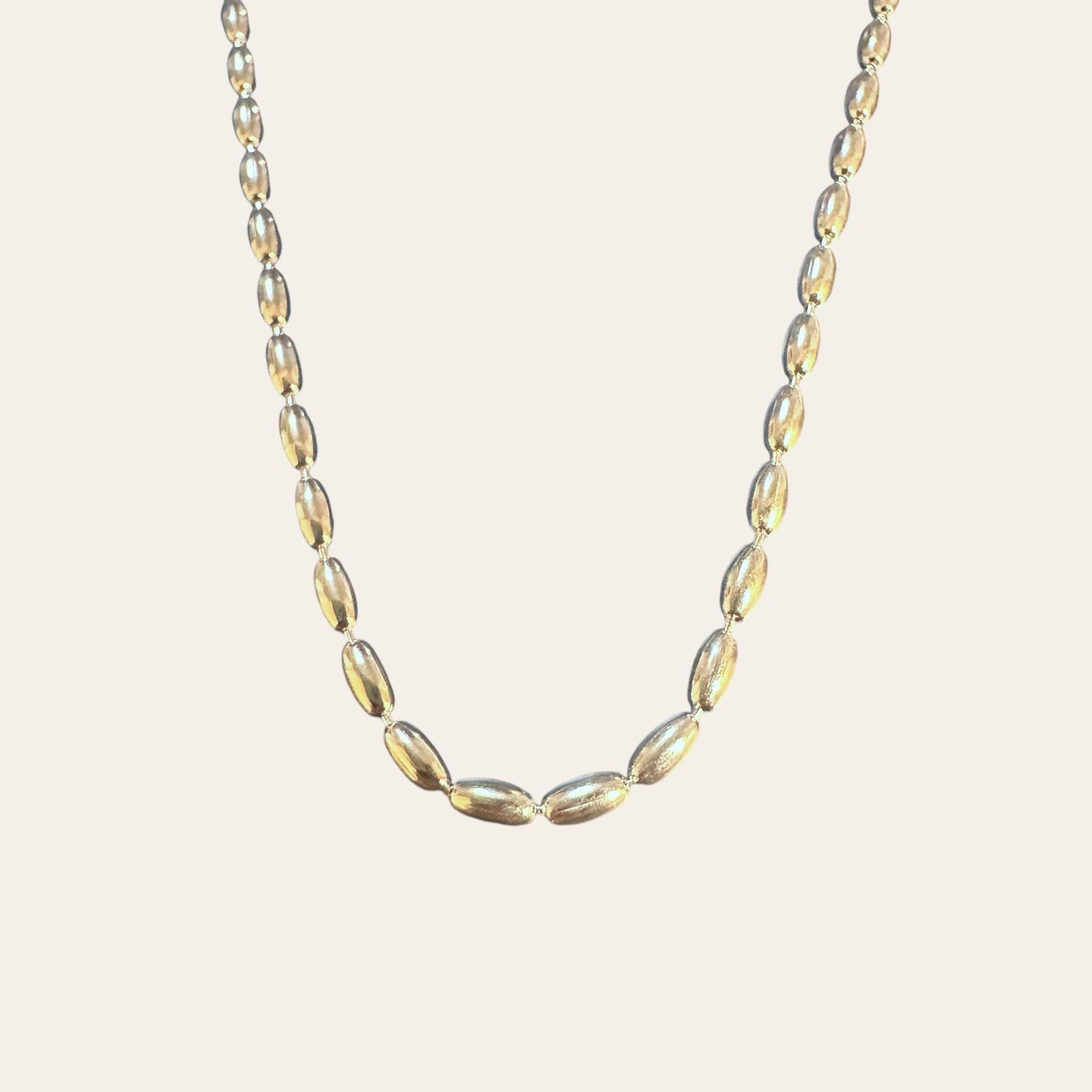 Silver Bead Chain Necklace