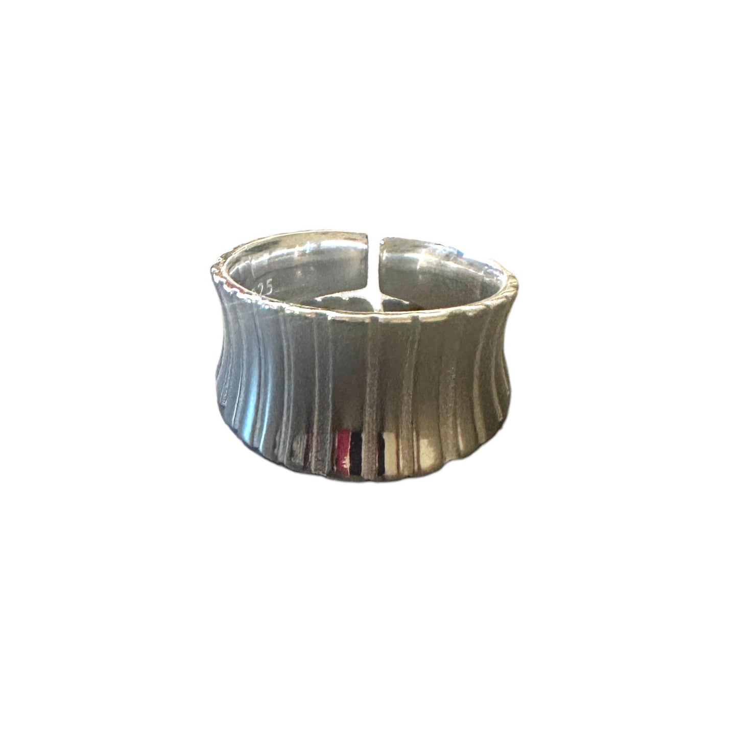 Chunky Textured Silver Ring