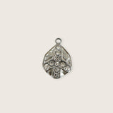 Silver Sparkling Airplane Irregular Charm