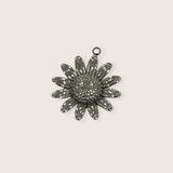 Silver Sunflower Charm