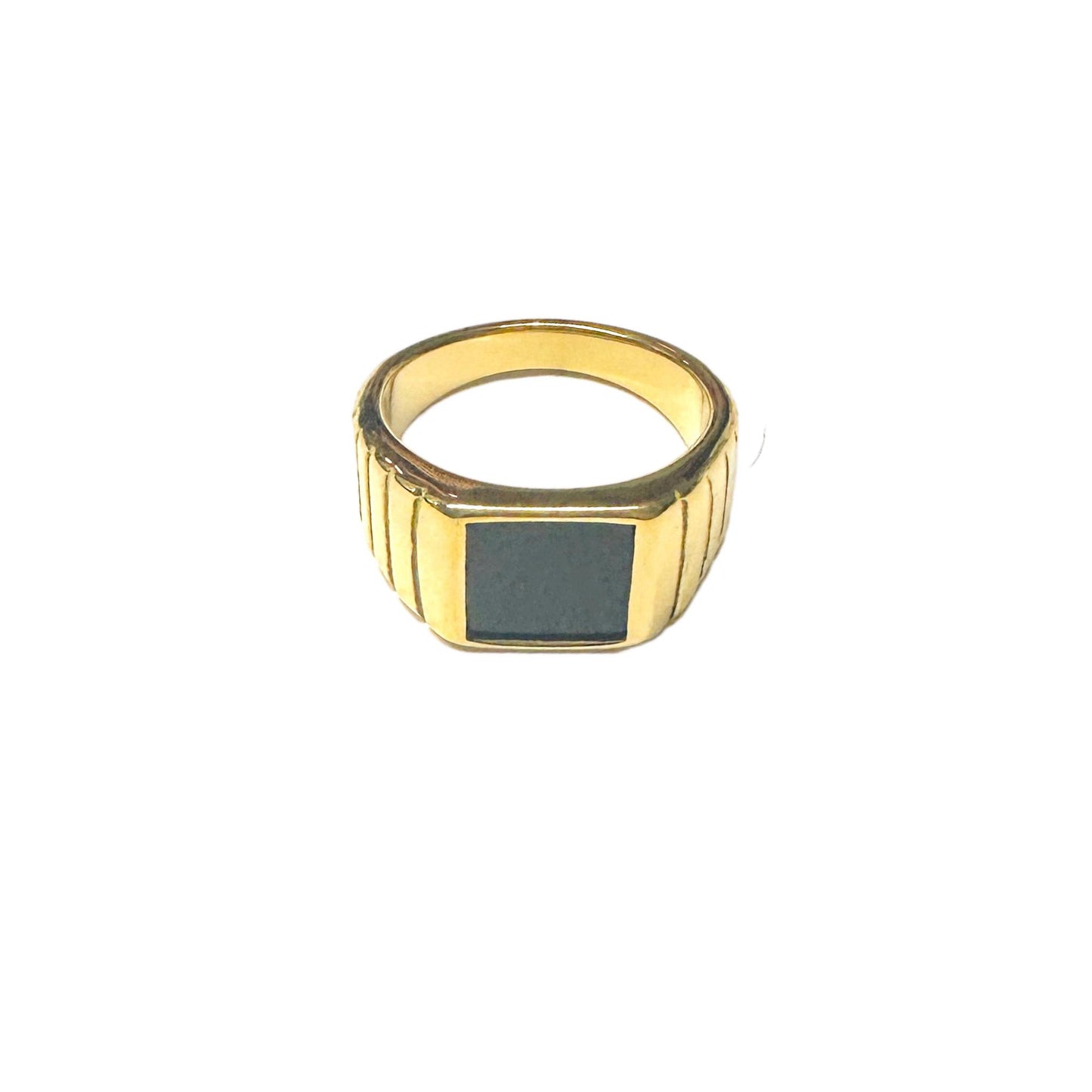 Agate/mother of pearl Signet Ring