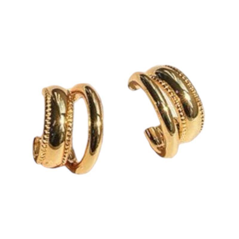 Gold Chunky-Layered Earrings