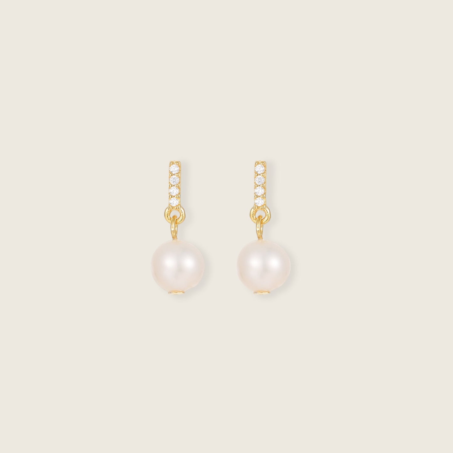 Bejeweled Pearl Drop Studs