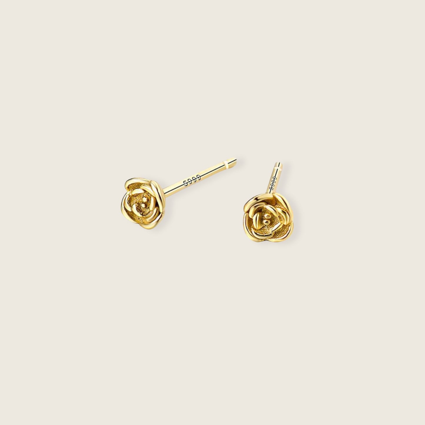 Gold Rose Studs