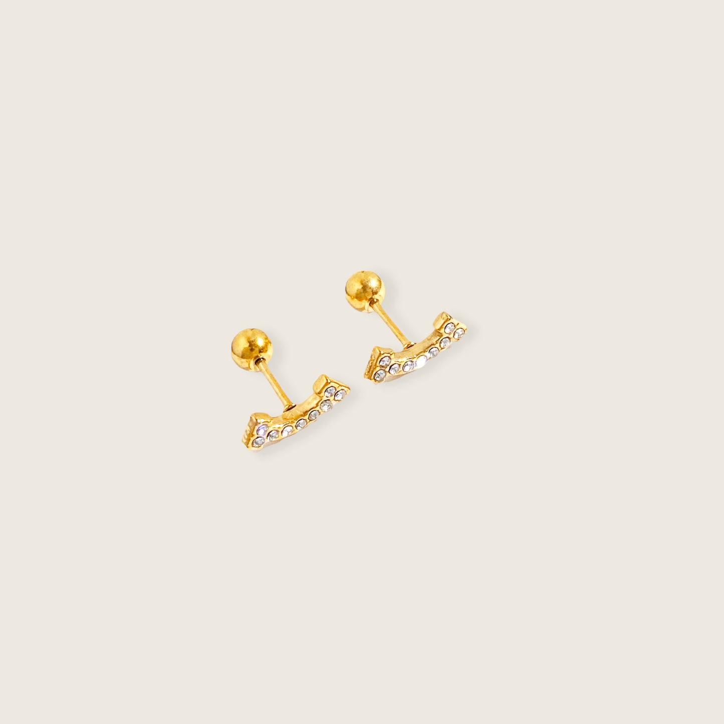 Bejeweled Curved Studs