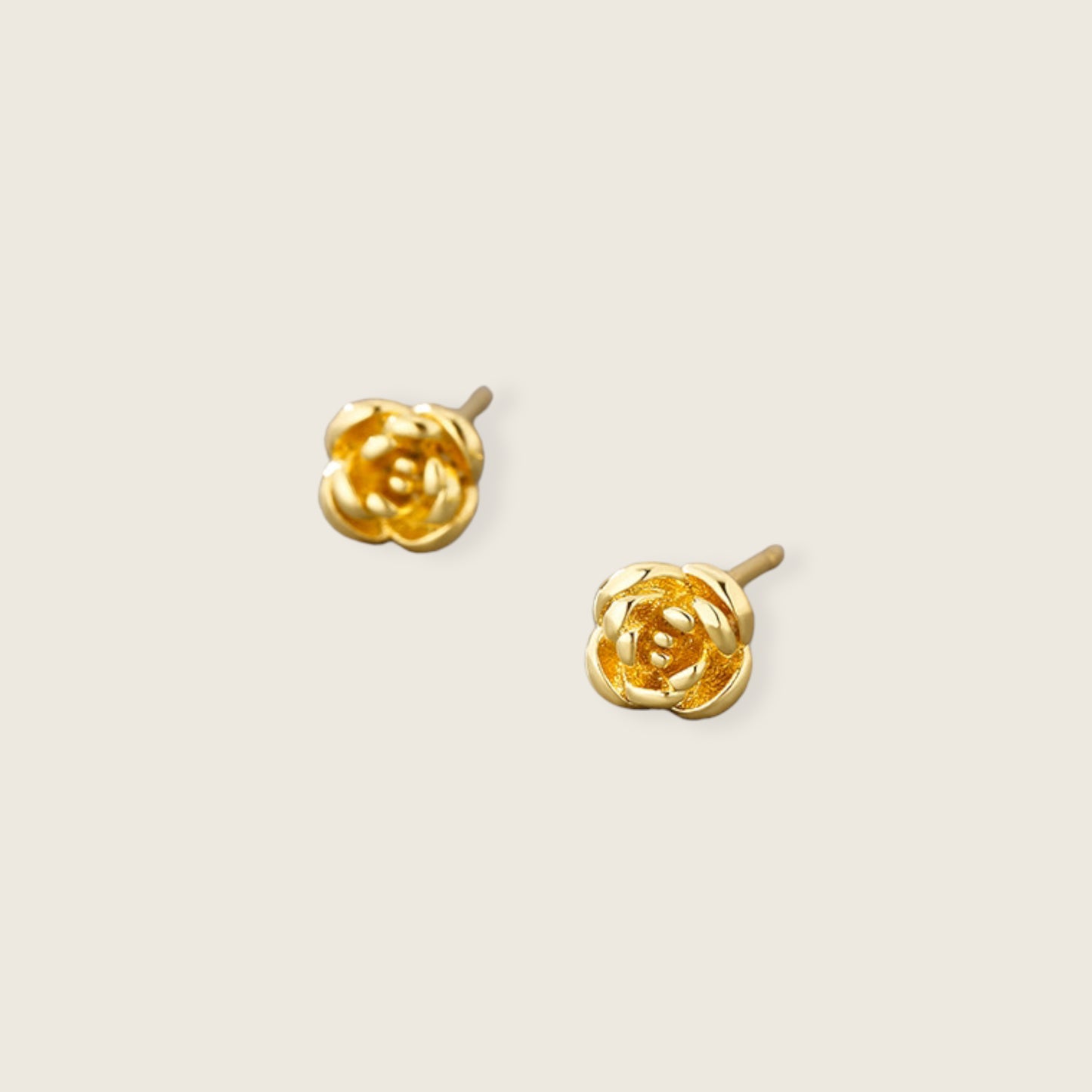 Gold Rose Studs