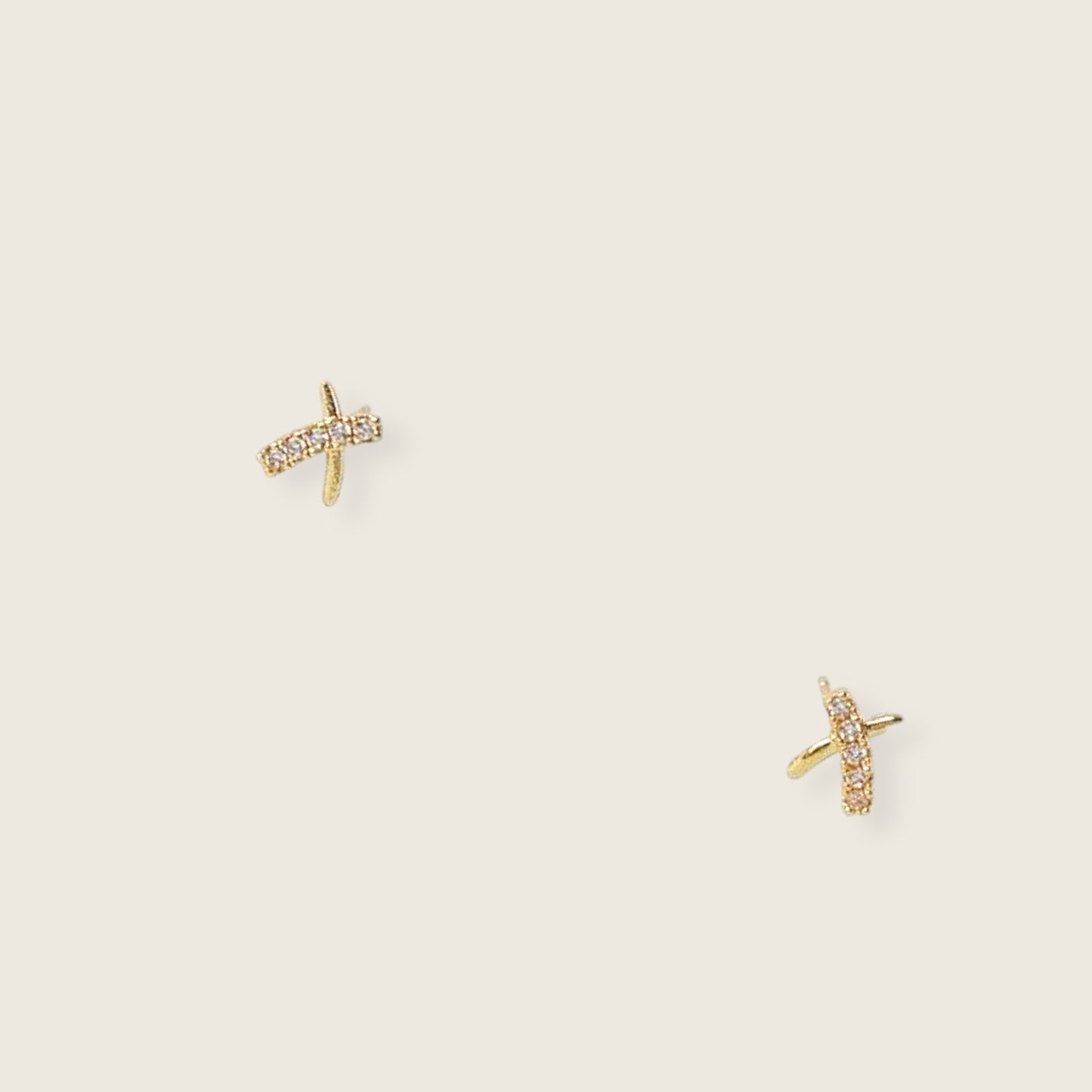 Cross Diamond Studs