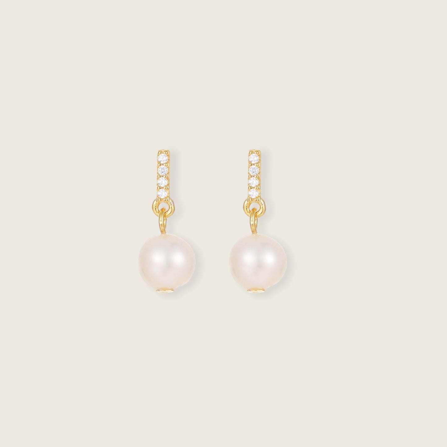 Bejeweled Pearl Drop Studs