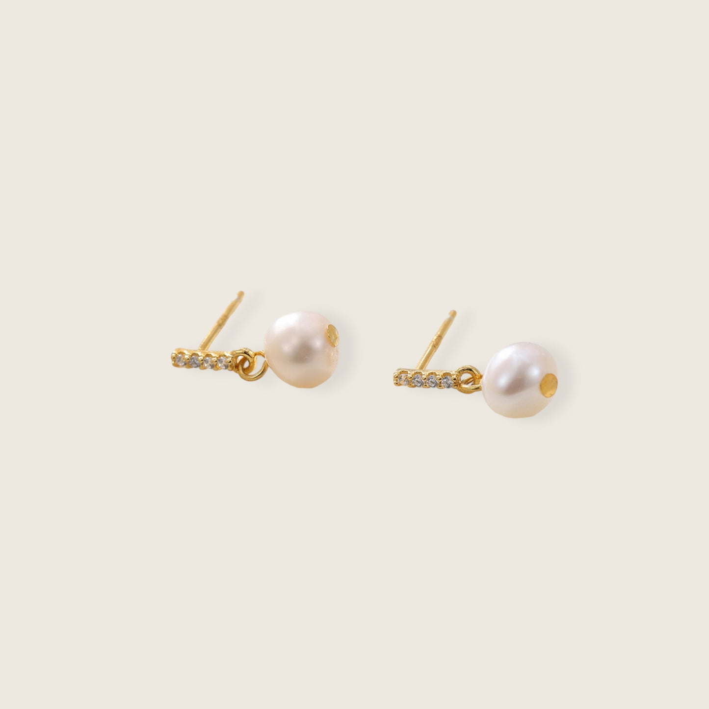 Bejeweled Pearl Drop Studs