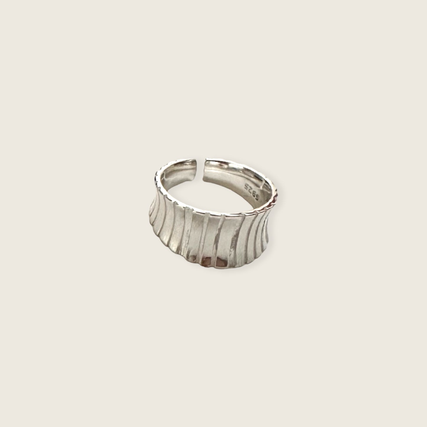 Chunky Siver Textured Ring