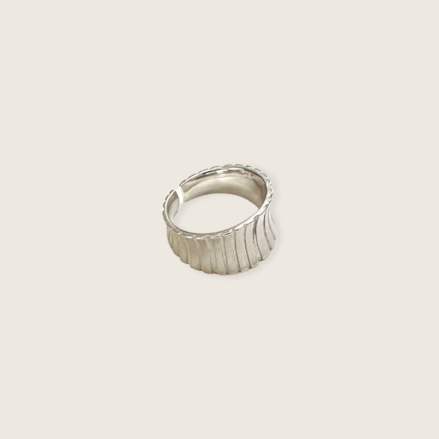 Chunky Siver Textured Ring