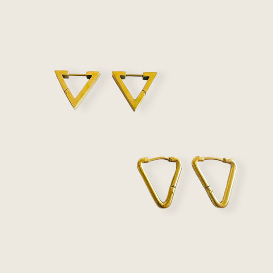 Dainty Triangle Earrings