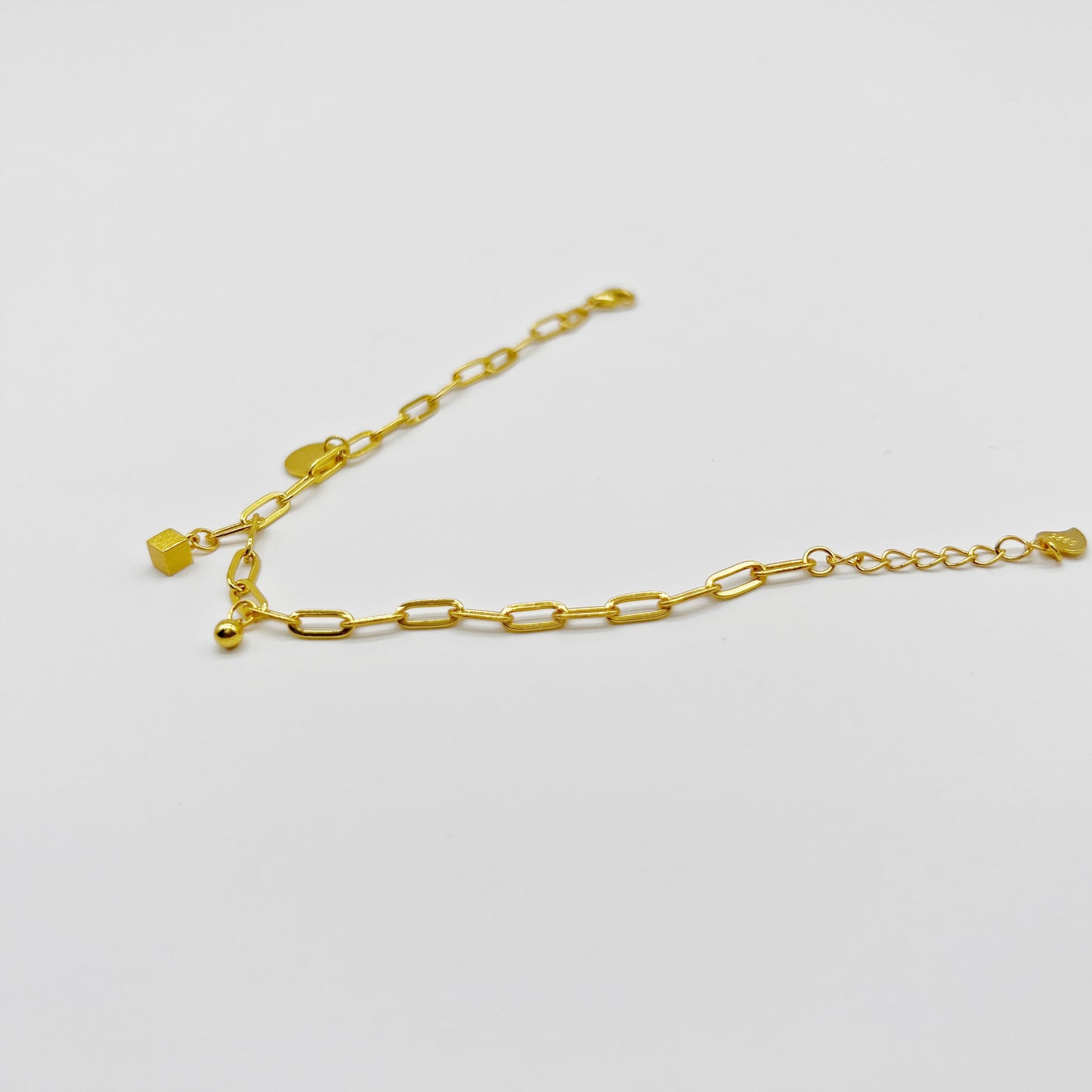 Gold Cube Chain Bracelets