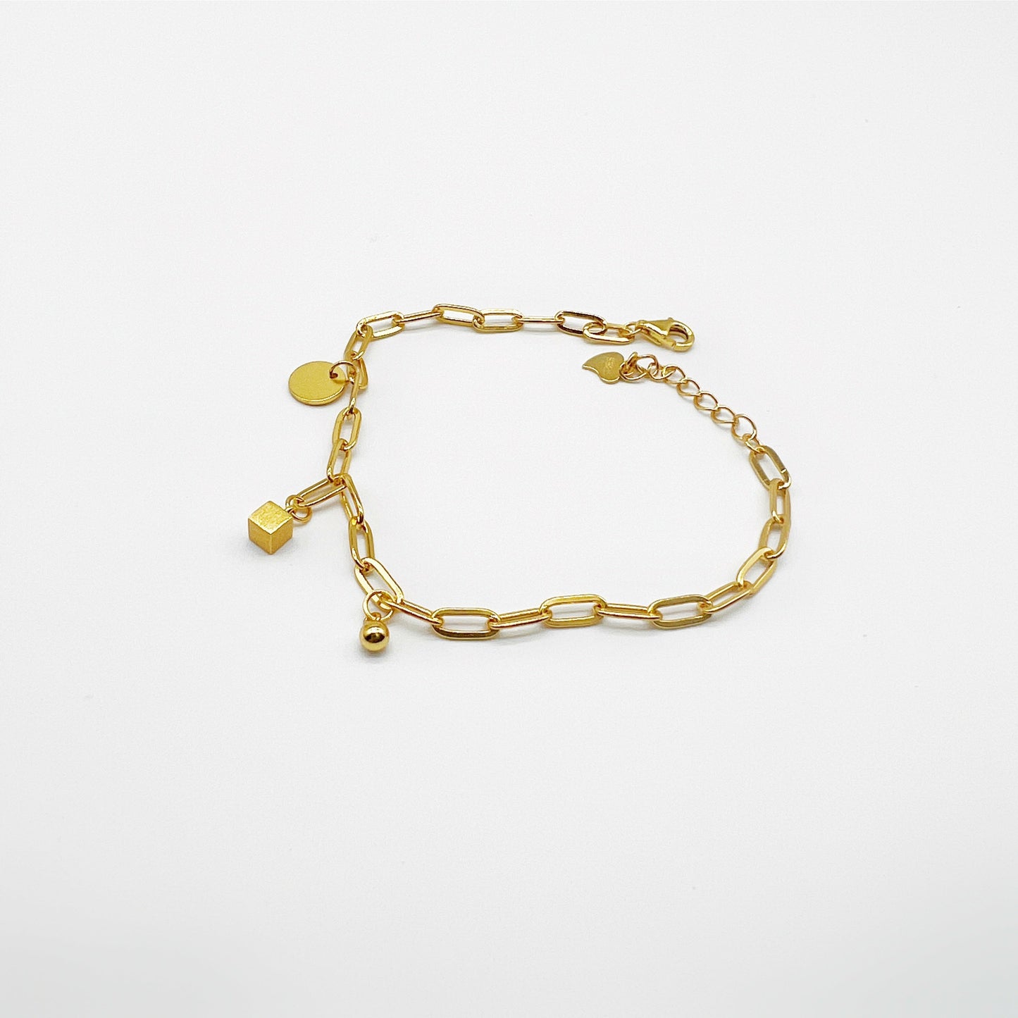 Gold Cube Chain Bracelets