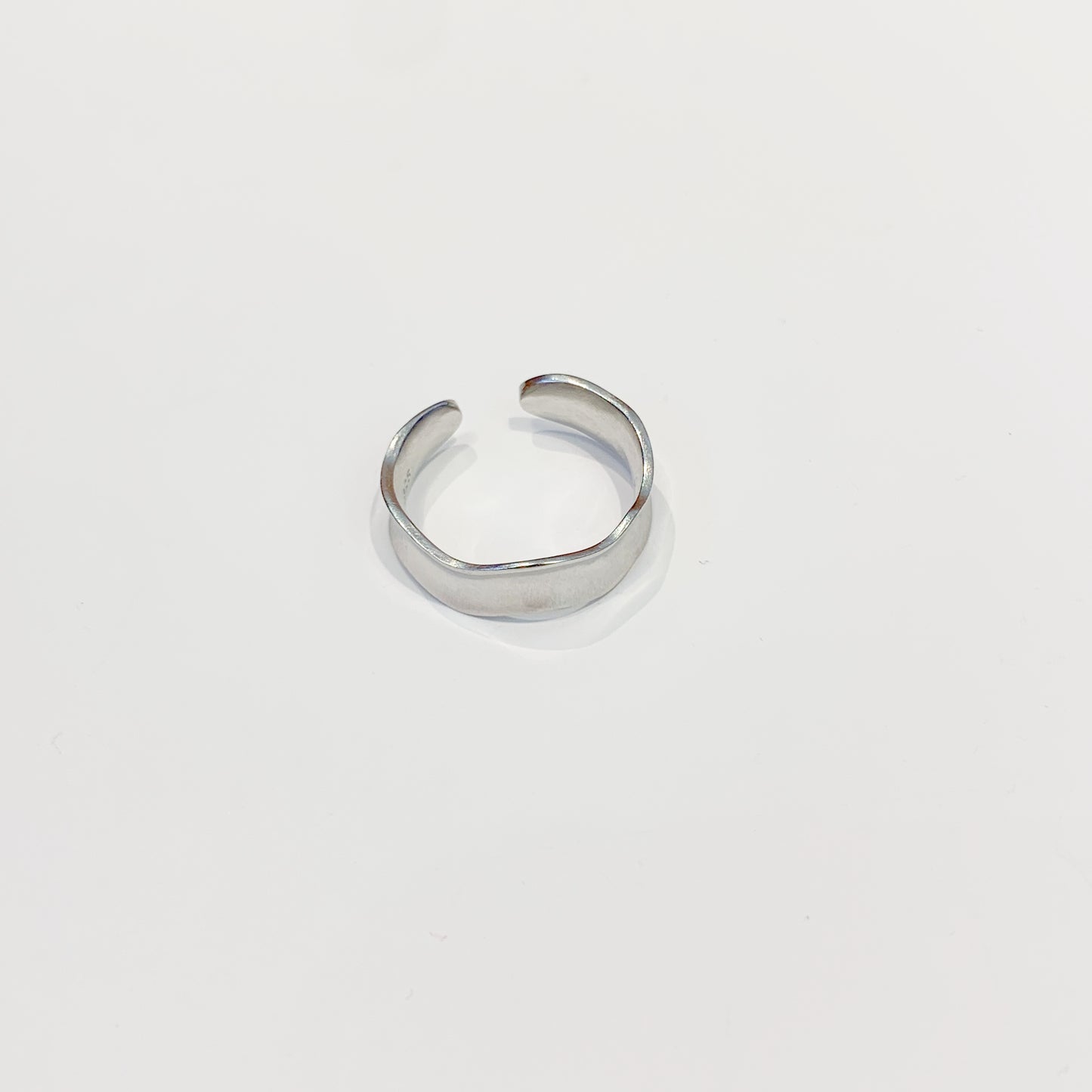 Silver Wavy Adjustable Ring