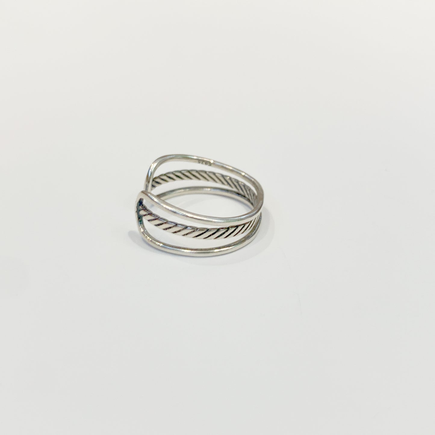 Silver Wave Adjustable Ring