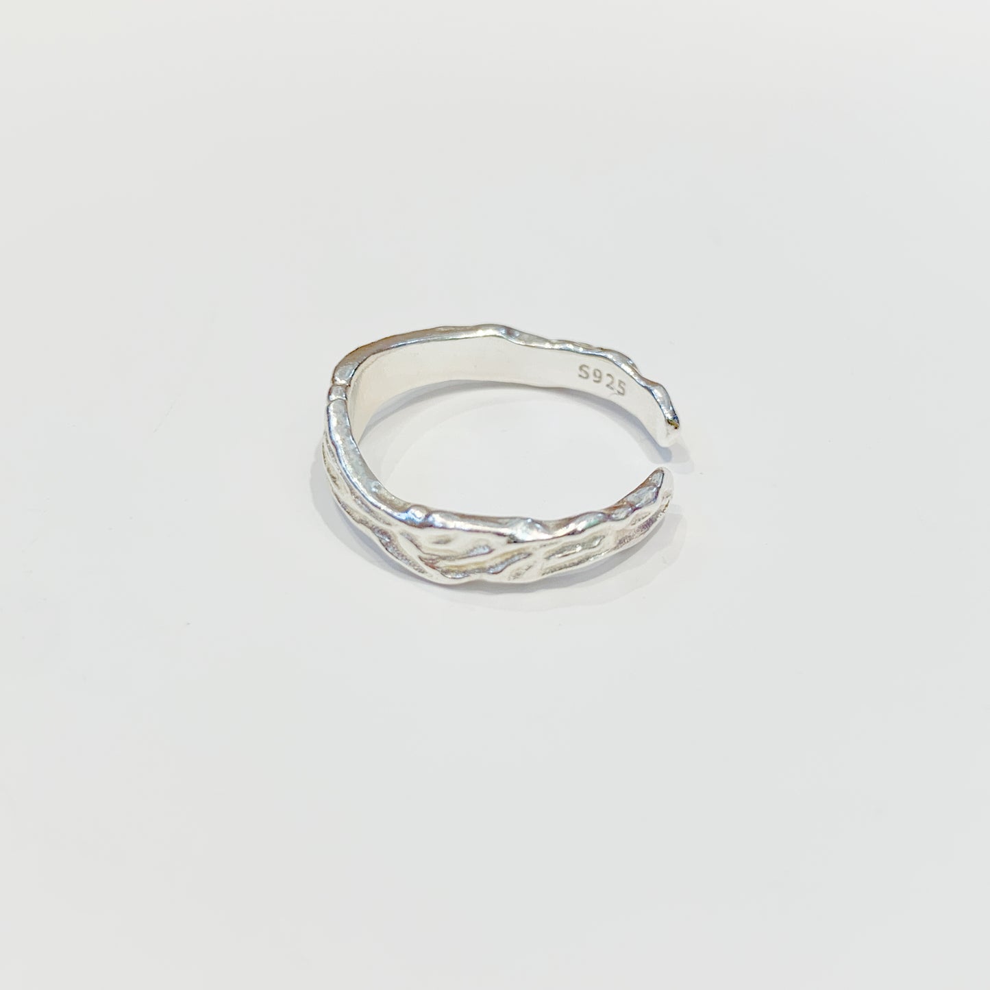 Silver artistic adjustable ring