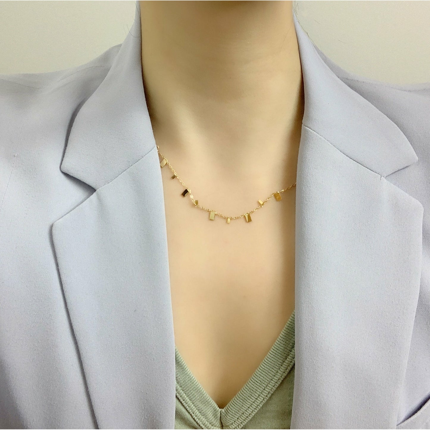 Dainty Square Choker Necklace