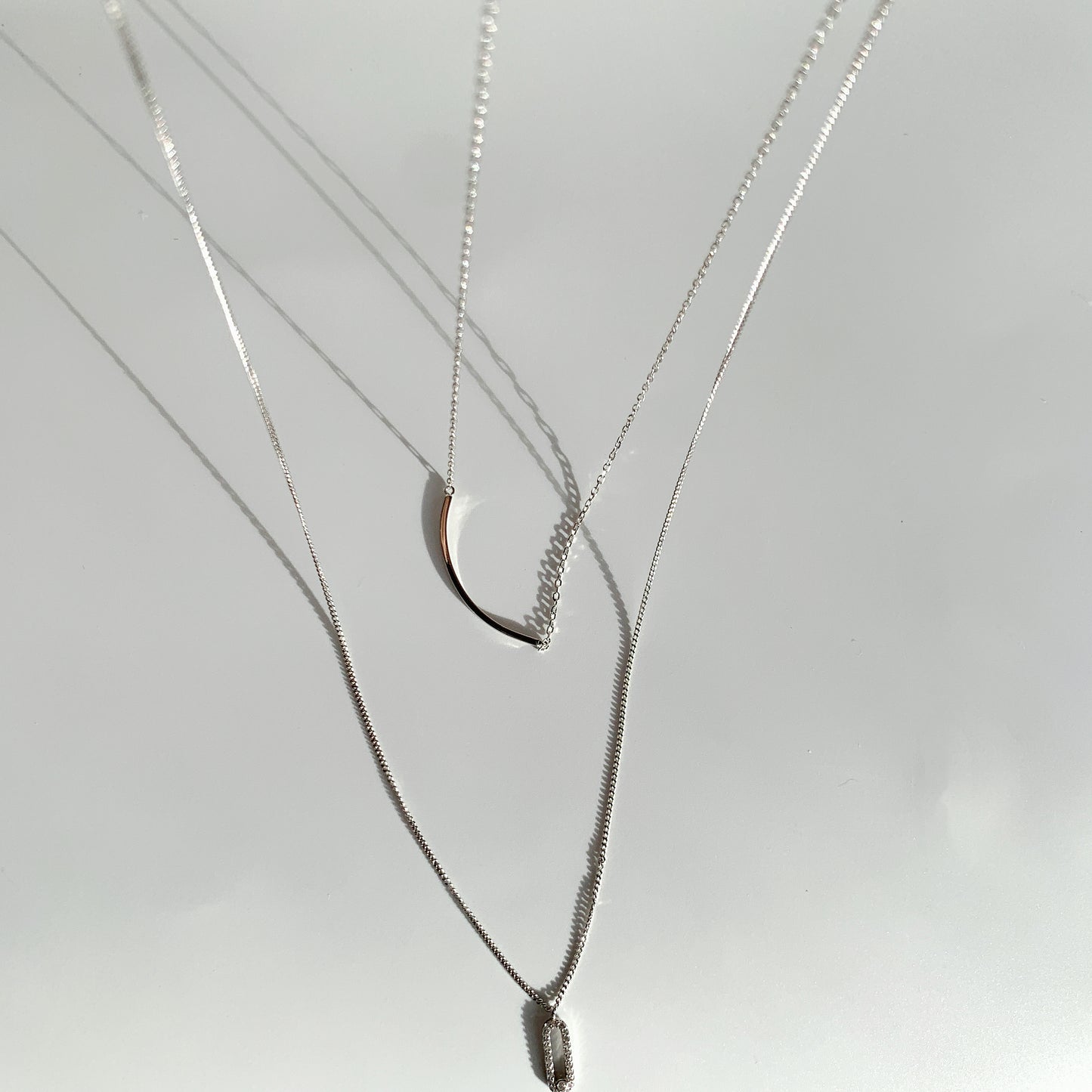 Dainty Layered Silver Necklaces Set