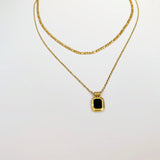Layered Agate/Pearl Necklace