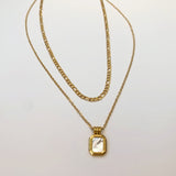 Layered Agate/Pearl Necklace