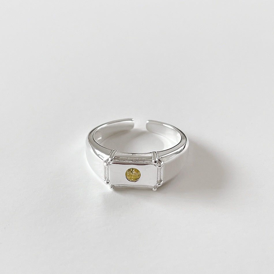 Silver Square Signet Ring